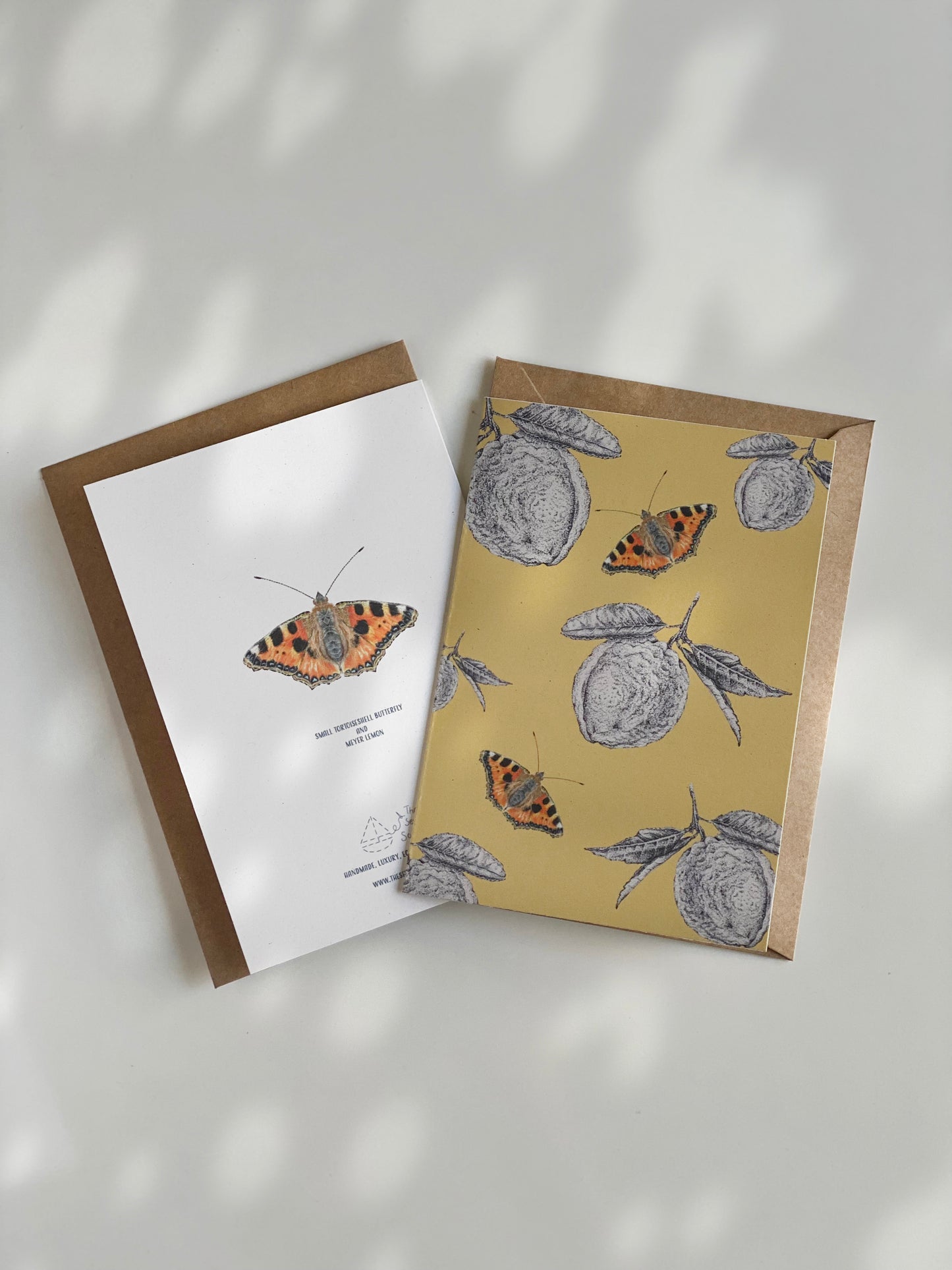 BUTTERFLY and LEMON greeting cards