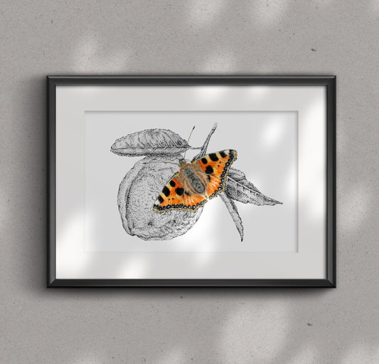 LEMON and BUTTERFLY fine art Print