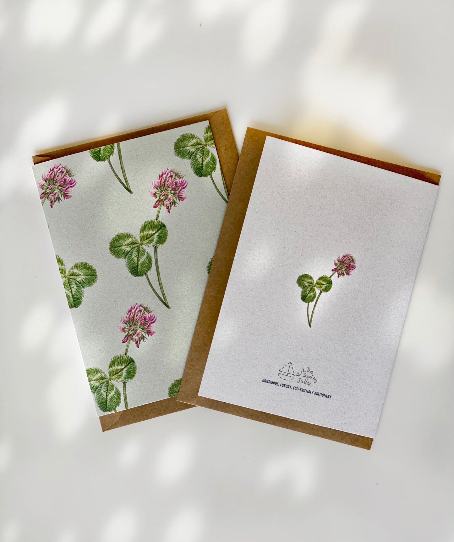 PINK CLOVER greeting cards