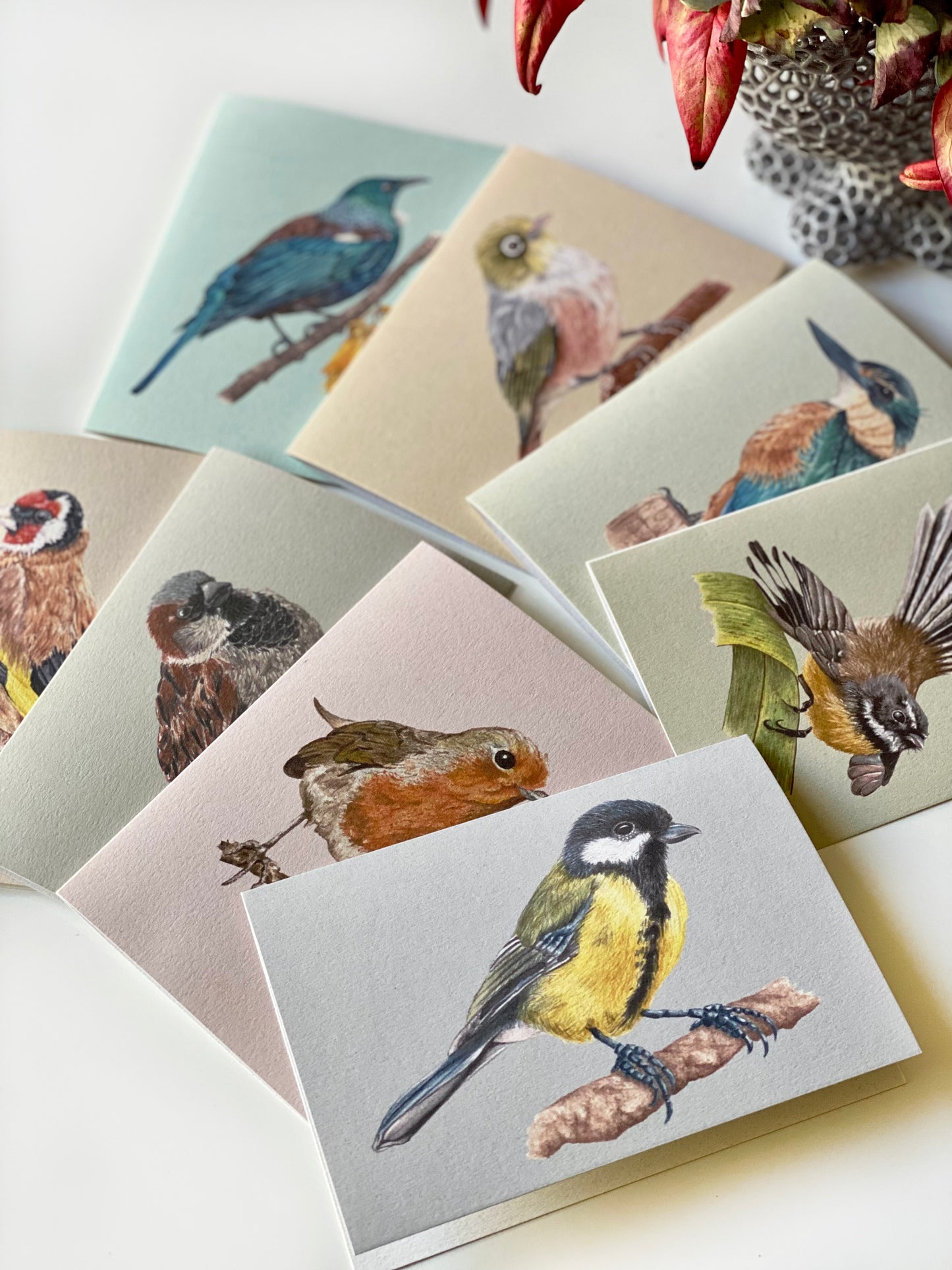 GARDEN BIRDS greeting cards