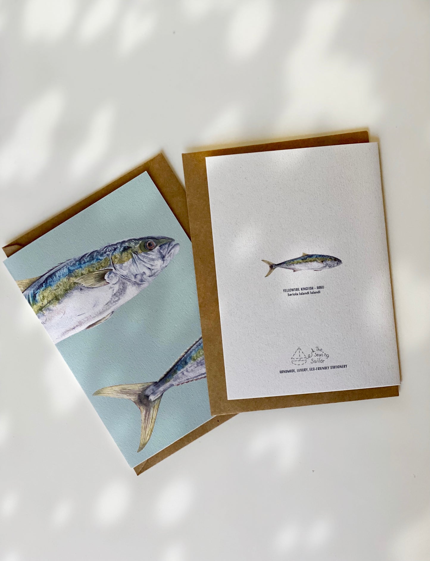 NEW ZEALAND YELLOWTAIL KINGFISH greeting cards