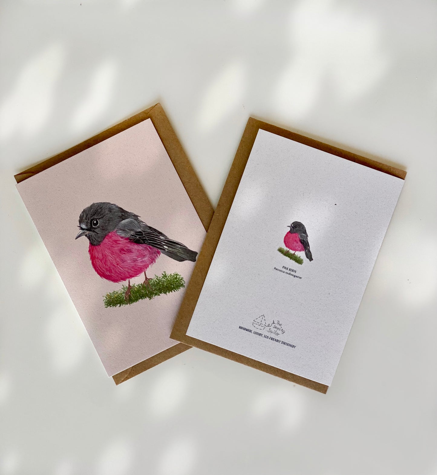 AUSTRALIAN PINK ROBIN greeting cards