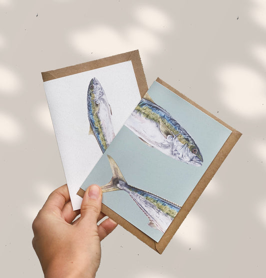 NEW ZEALAND YELLOWTAIL KINGFISH greeting cards